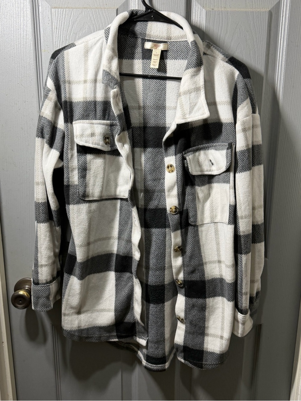 NYC Black and White Plaid Lightweight Shacket